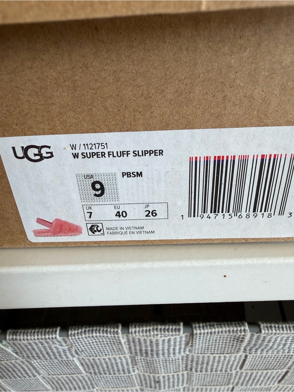 UGG Super Fluff Slipper Prism Pink Womens 9 Sheepskin Platform Slingback NEW - Picture 4 of 7